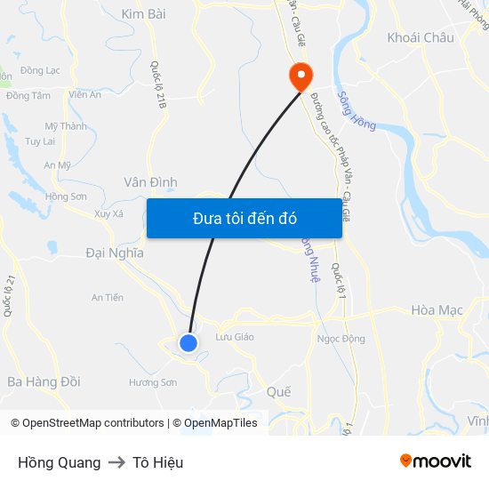 Hồng Quang to Tô Hiệu map