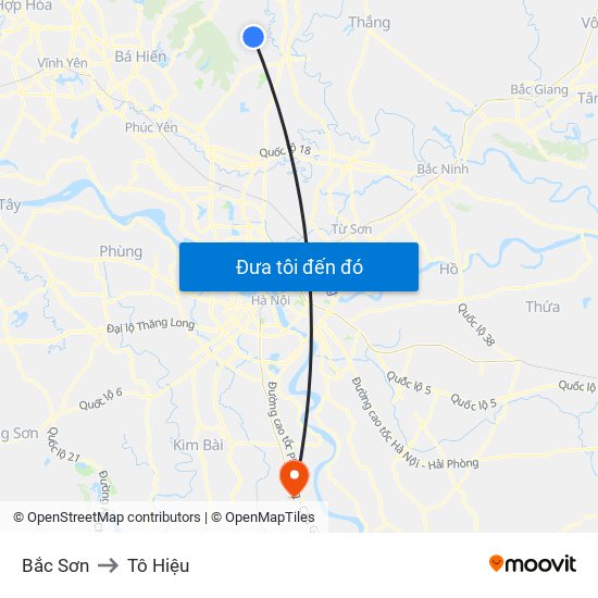 Bắc Sơn to Tô Hiệu map