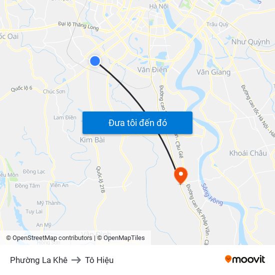 Phường La Khê to Tô Hiệu map