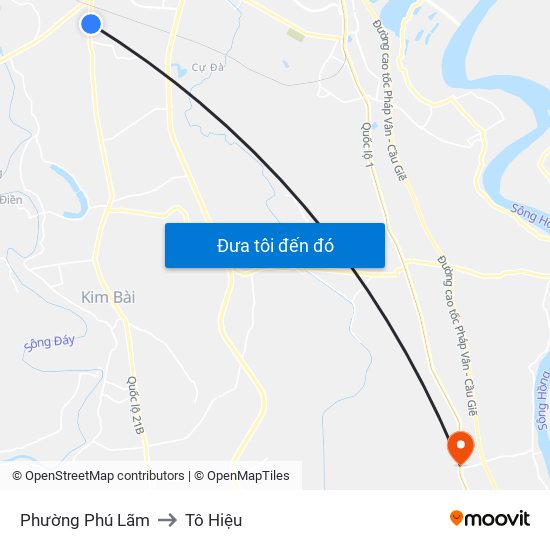 Phường Phú Lãm to Tô Hiệu map