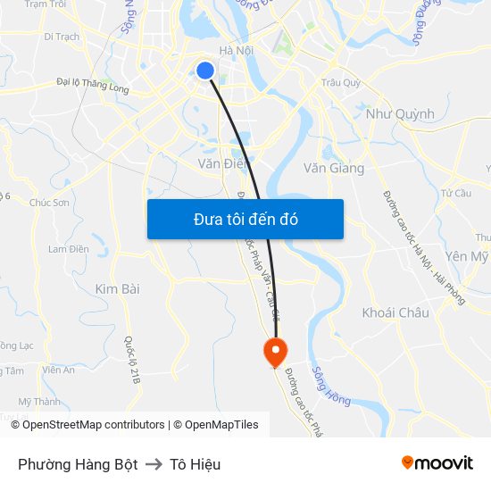 Phường Hàng Bột to Tô Hiệu map