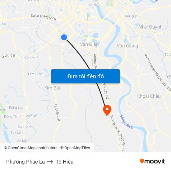 Phường Phúc La to Tô Hiệu map