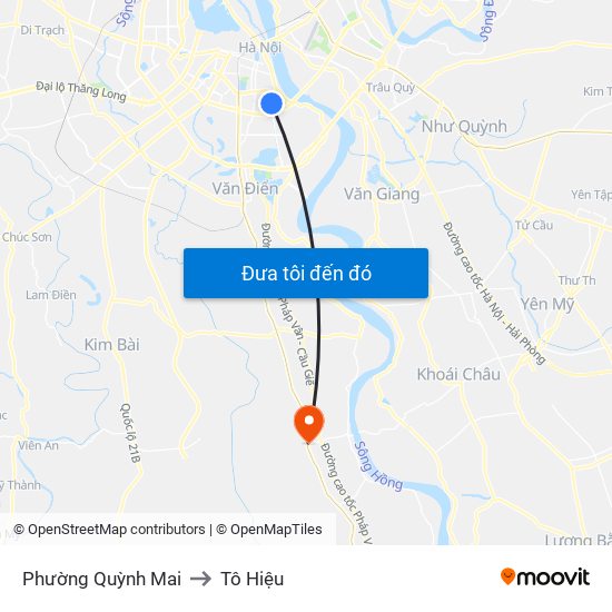 Phường Quỳnh Mai to Tô Hiệu map
