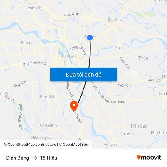 Đình Bảng to Tô Hiệu map