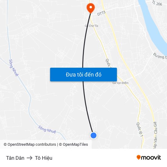 Tân Dân to Tô Hiệu map