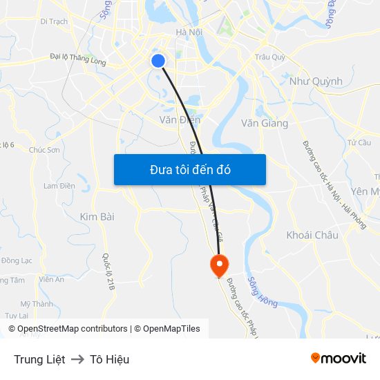 Trung Liệt to Tô Hiệu map