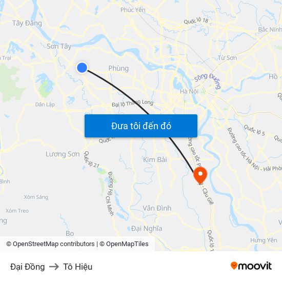 Đại Đồng to Tô Hiệu map
