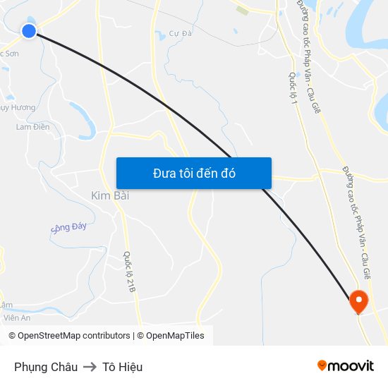 Phụng Châu to Tô Hiệu map