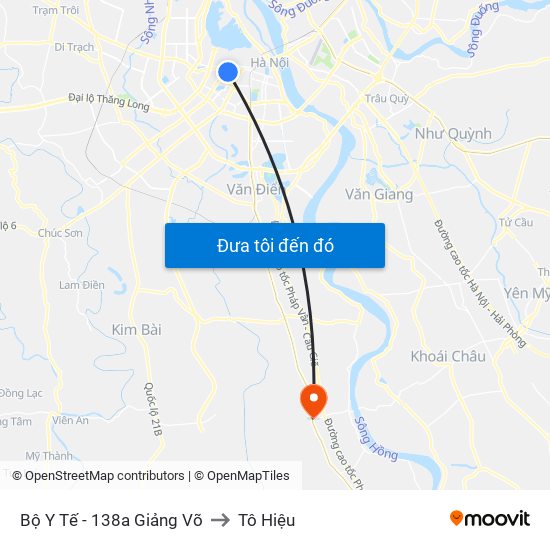 Bộ Y Tế - 138a Giảng Võ to Tô Hiệu map