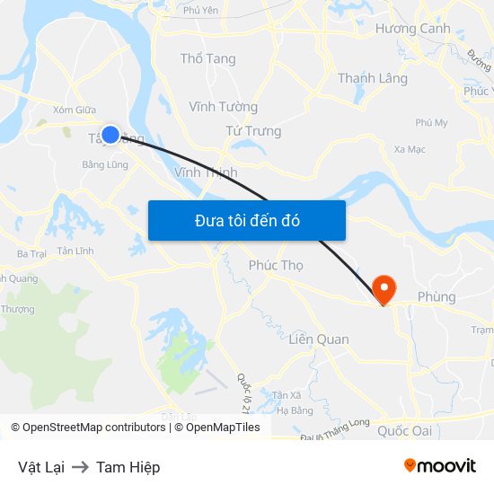 Vật Lại to Tam Hiệp map