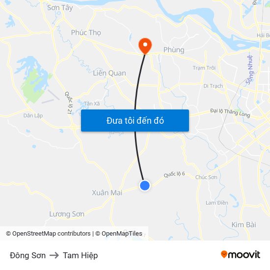 Đông Sơn to Tam Hiệp map