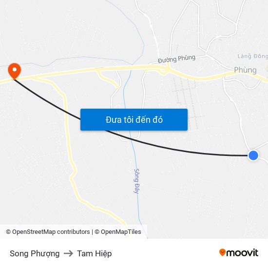 Song Phượng to Tam Hiệp map