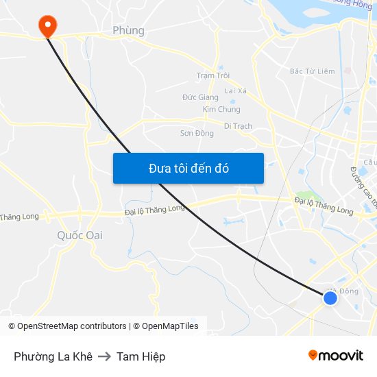 Phường La Khê to Tam Hiệp map