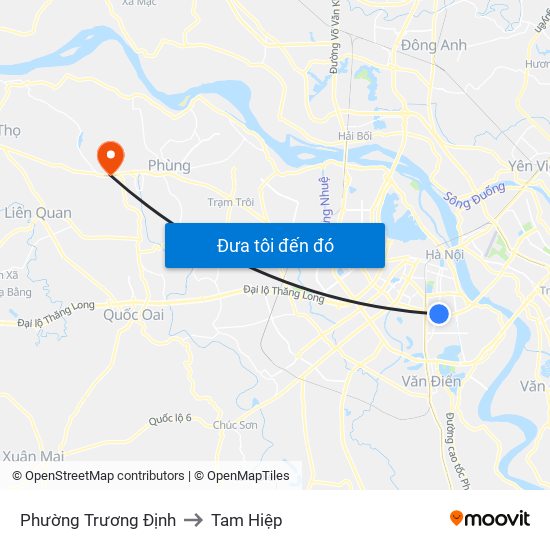 Phường Trương Định to Tam Hiệp map