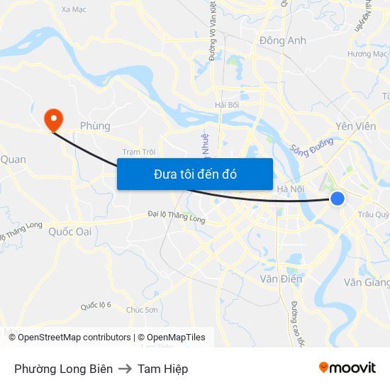Phường Long Biên to Tam Hiệp map