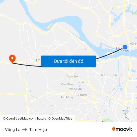 Võng La to Tam Hiệp map