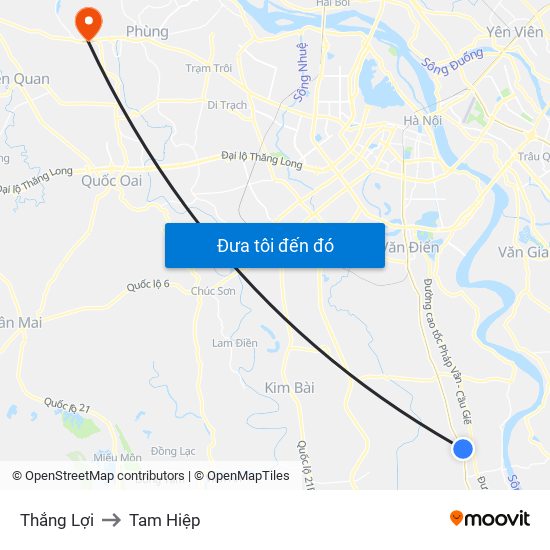 Thắng Lợi to Tam Hiệp map