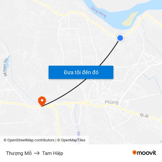 Thượng Mỗ to Tam Hiệp map