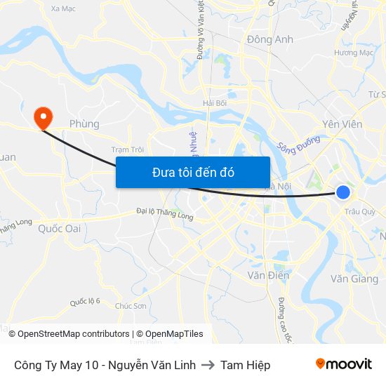 Công Ty May 10 - Nguyễn Văn Linh to Tam Hiệp map