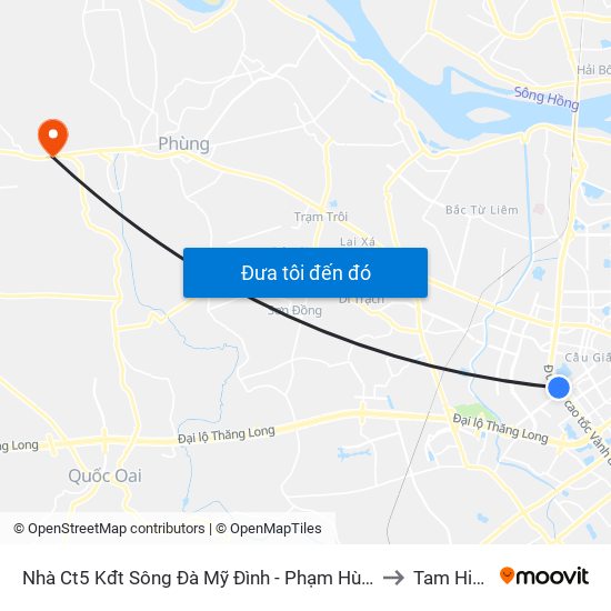 Nhà Ct5 Kđt Sông Đà Mỹ Đình - Phạm Hùng to Tam Hiệp map