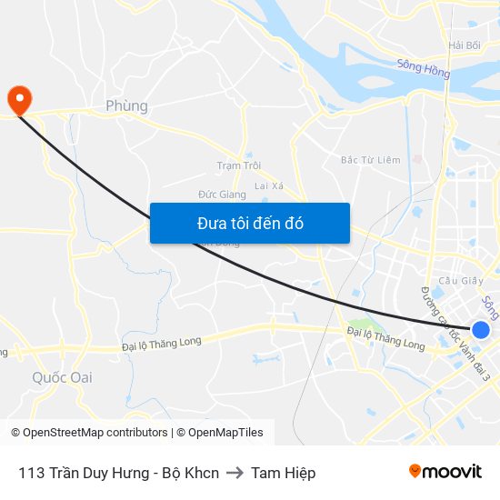 113 Trần Duy Hưng - Bộ Khcn to Tam Hiệp map