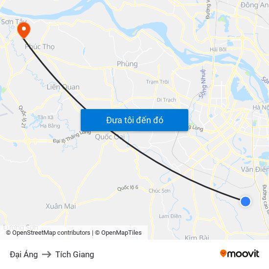 Đại Áng to Tích Giang map