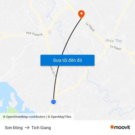 Sơn Đông to Tích Giang map