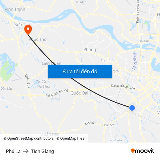 Phú La to Tích Giang map