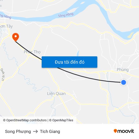 Song Phượng to Tích Giang map