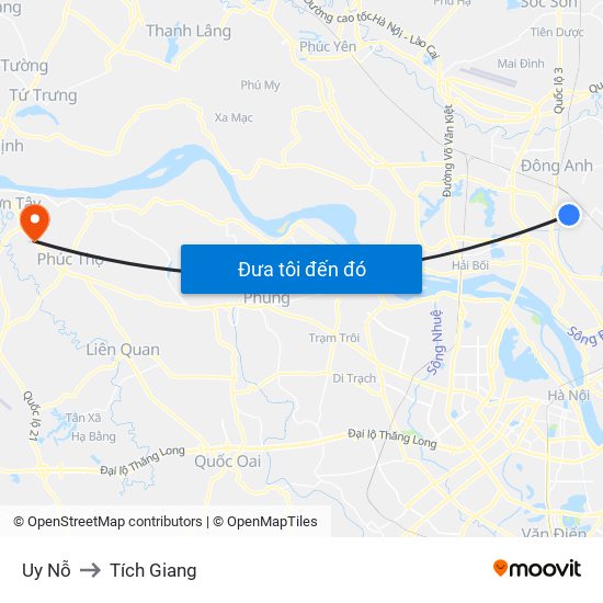 Uy Nỗ to Tích Giang map