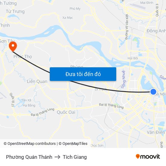 Phường Quán Thánh to Tích Giang map