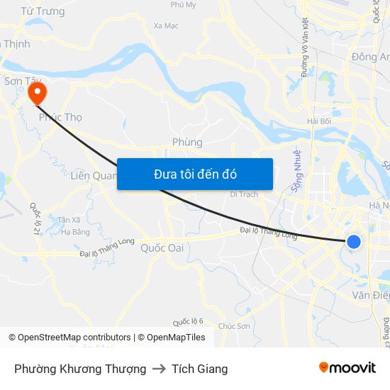 Phường Khương Thượng to Tích Giang map