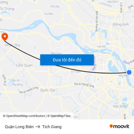 Quận Long Biên to Tích Giang map