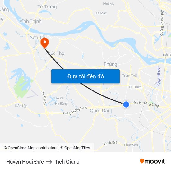 Huyện Hoài Đức to Tích Giang map