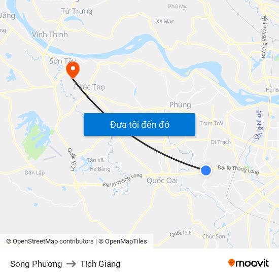 Song Phương to Tích Giang map