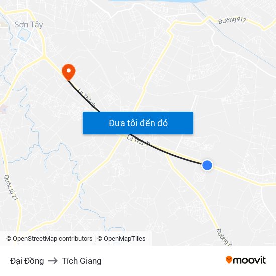 Đại Đồng to Tích Giang map