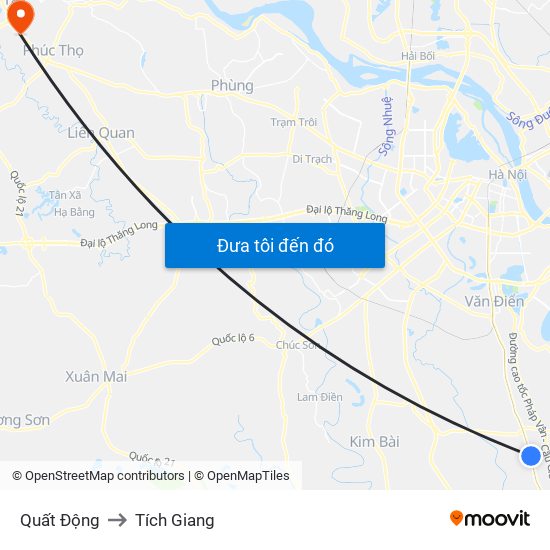 Quất Động to Tích Giang map