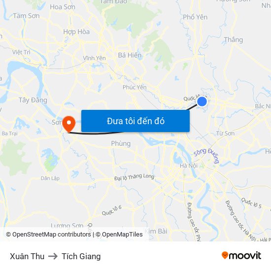 Xuân Thu to Tích Giang map