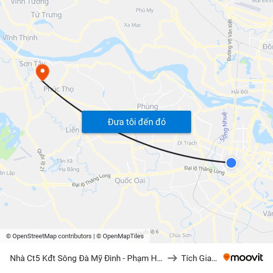 Nhà Ct5 Kđt Sông Đà Mỹ Đình - Phạm Hùng to Tích Giang map