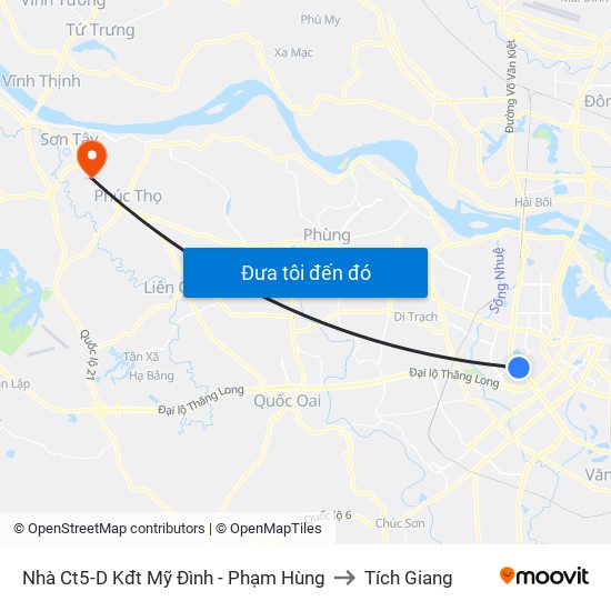 Nhà Ct5-D Kđt Mỹ Đình - Phạm Hùng to Tích Giang map