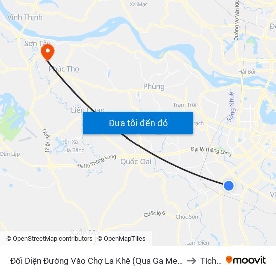 Đối Diện Đường Vào Chợ La Khê (Qua Ga Metro La Khê) - 405 Quang Trung (Hà Đông) to Tích Giang map