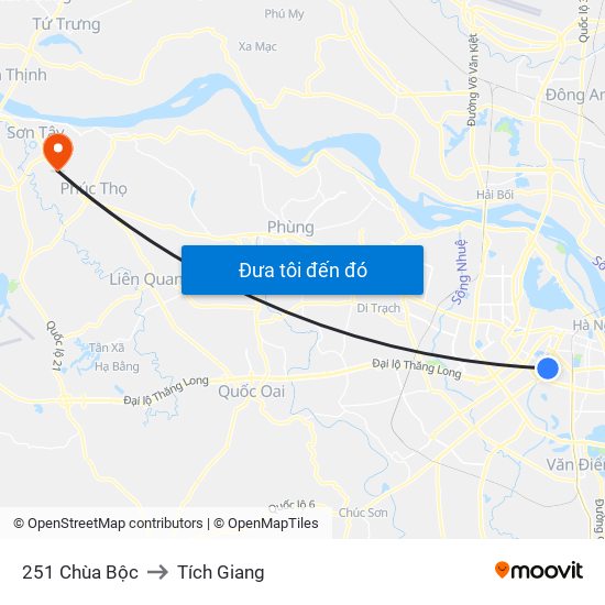 251 Chùa Bộc to Tích Giang map