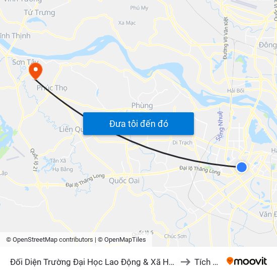 Đối Diện Trường Đại Học Lao Động & Xã Hội - 48 Trần Duy Hưng to Tích Giang map