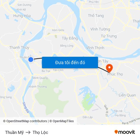 Thuần Mỹ to Thọ Lộc map