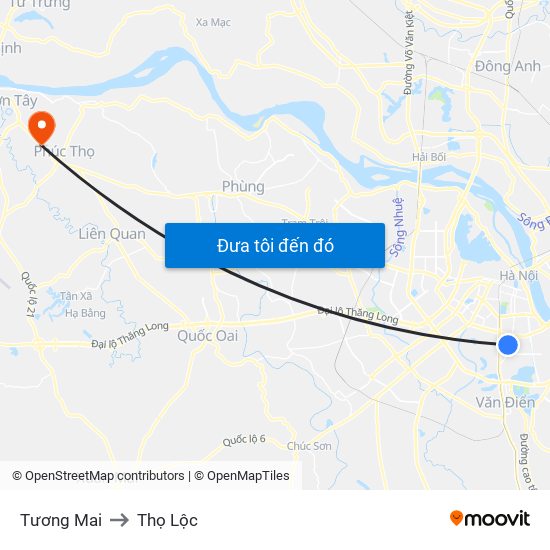 Tương Mai to Thọ Lộc map