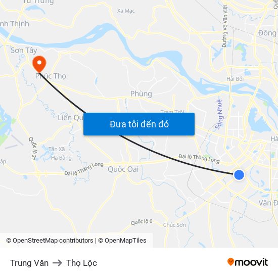 Trung Văn to Thọ Lộc map