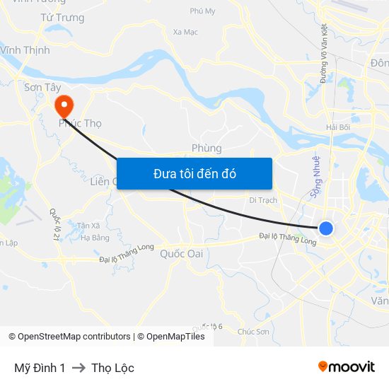 Mỹ Đình 1 to Thọ Lộc map