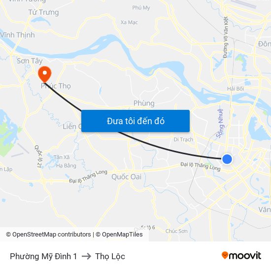 Phường Mỹ Đình 1 to Thọ Lộc map