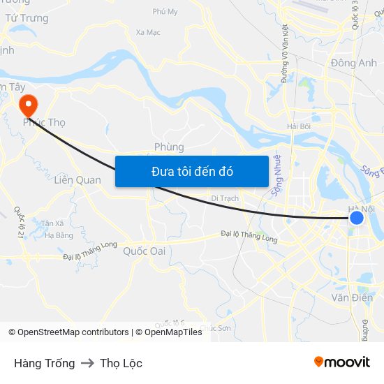 Hàng Trống to Thọ Lộc map