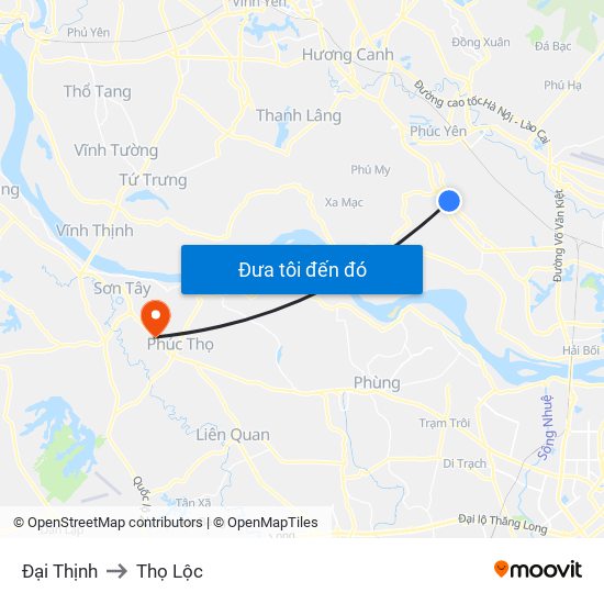Đại Thịnh to Thọ Lộc map